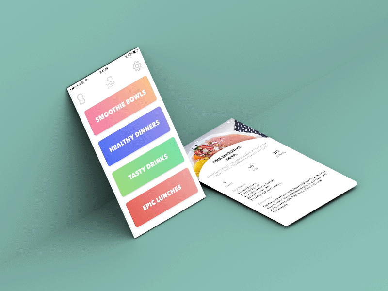 Card Animation - Recipes animation food interaction recipes ui ux