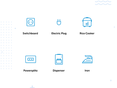Electronic Icons electric electricity electronic home icons illustration illustrations