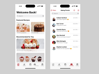 IOS Baking App Screens design ios mobile app ui