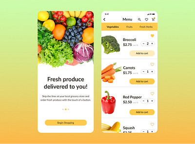 Produce Delivery App delivery design mobile app ui