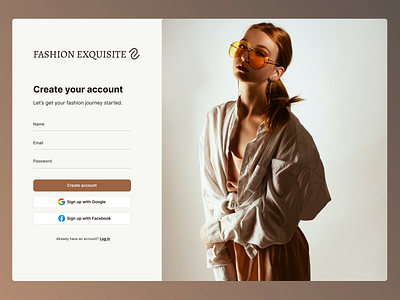 Log In Screen: Clothing Website clothing design log in ui