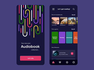 Audiobook Mobile App audiobooks design mobile app ui