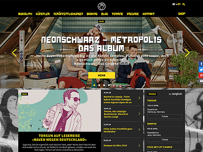 www.audiolith.net relaunch: startpage audiolith homepage record label screendesign website