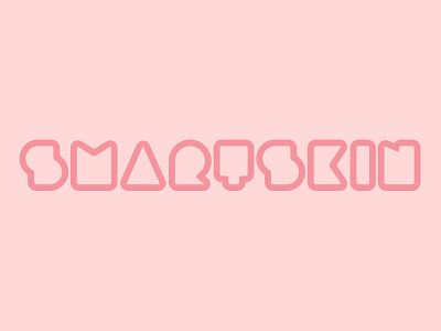 smartskin logo allcaps branding geometric logo logodesign outline rounded type typography vector