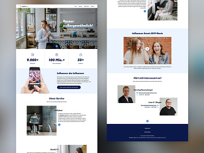 onepager for mainsent, a social media agency