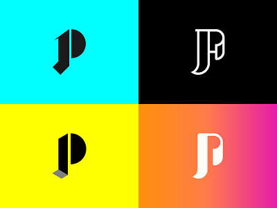 JP Logo Concept branding chracter clean creative cmyk concept creative design flat icon j logo logo outline logo p logo print print logo