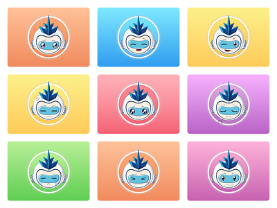 Mascot emojis - 茂小智表情包 branding design icon illustration illustrator logo ui vector