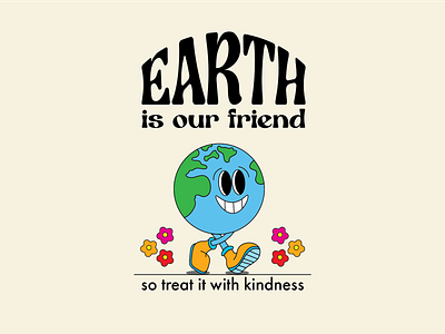 Earth Is Our Friend app branding character design design graphic design illustration logo ui ux vector