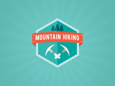 Achievement Badge for State Parks Department achievement badge hiking icon mountain reward trophy ui