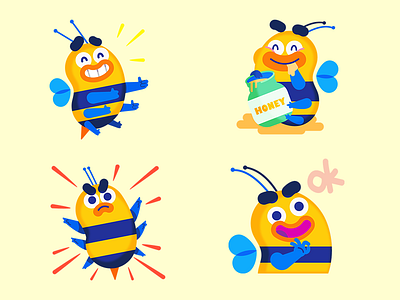 Buzzy Stickers character imessage ios stickers