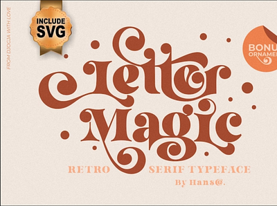 Letter Magic Font, Vintage Font, Retro Font app branding design graphic design illustration logo typography ui ux vector