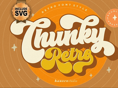 Chunky Retro Font, Vintage Font, Retro Font