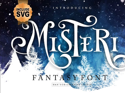 Misteri Font, Fantasy Font, Fancy Font | SVG, DXF, OTF, ttf app branding design graphic design illustration logo typography ui ux vector