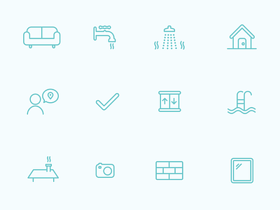 Apartment block - Icons