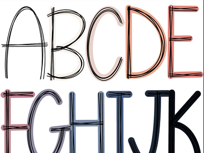 Dusk Scribble Doodle Letters Alphabet PNG Bundle