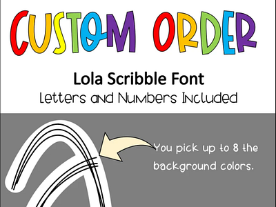 Custom Order Scribble Doodle Letters Alphabet PNG