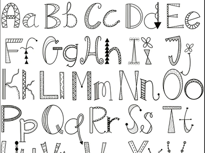 Doodle Alphabet Font Clipart | PNG and TTF Format app branding design graphic design illustration logo typography ui ux vector