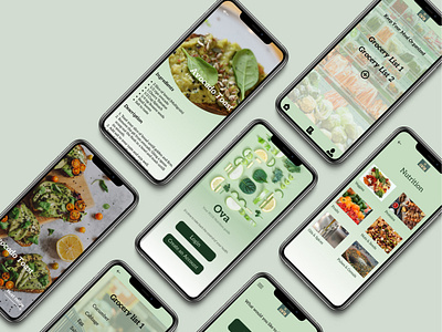 Nutrition Guide & Recipe App for PCOS Patients design freelance illustration typography ui ux uxintern uxjobs uxuijobs