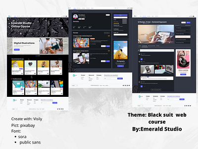 Web Course Dark Theme (Black suit)