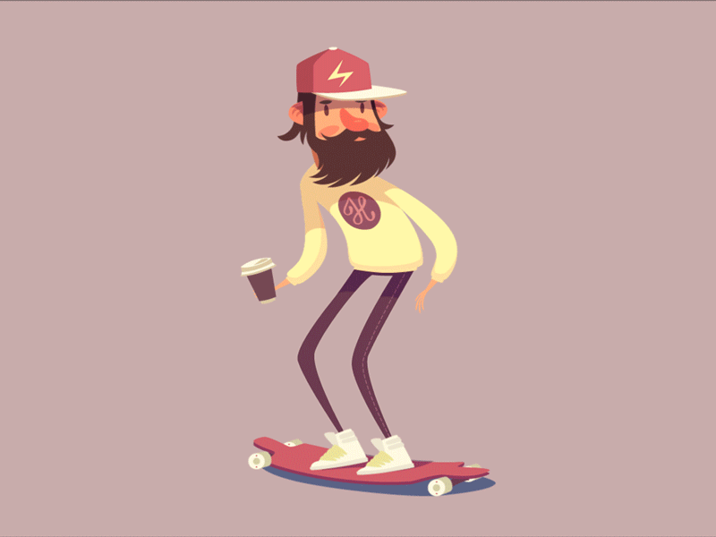 Character Animation_Skater after effects animation character animation characters gif motion skater