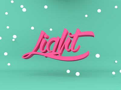 Fun Category Title 3d light pink typography