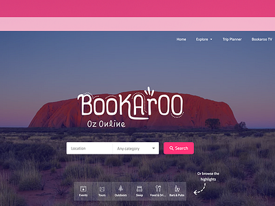 Bookaroo Website australia bookaroo design travel ui uidesign web webdesign website