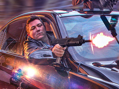 PDA Studios Promotional Key Art Pt 1 action bmw car design gun guns key art poster