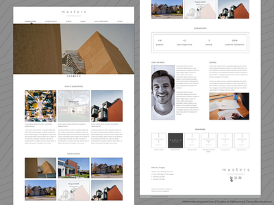 masters architects | engineers website template architecture design engineering figma portfolio template webflow website