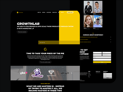 Growthlab - Marketing Agency Website Design design figma landing page marketing agency portfolio web design webflow website
