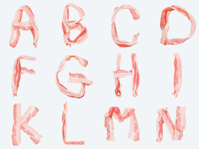 Bacon Sans. bacon photo typeface