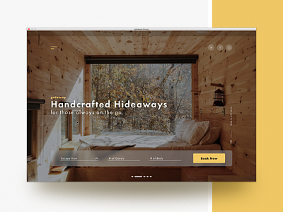 Getaway.house app art direction branding design layout typography ui uiux ux web