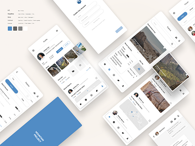 Mountain Project App – Redesign app app design art direction branding design figma iphone layout ui uiux ux web wireframes