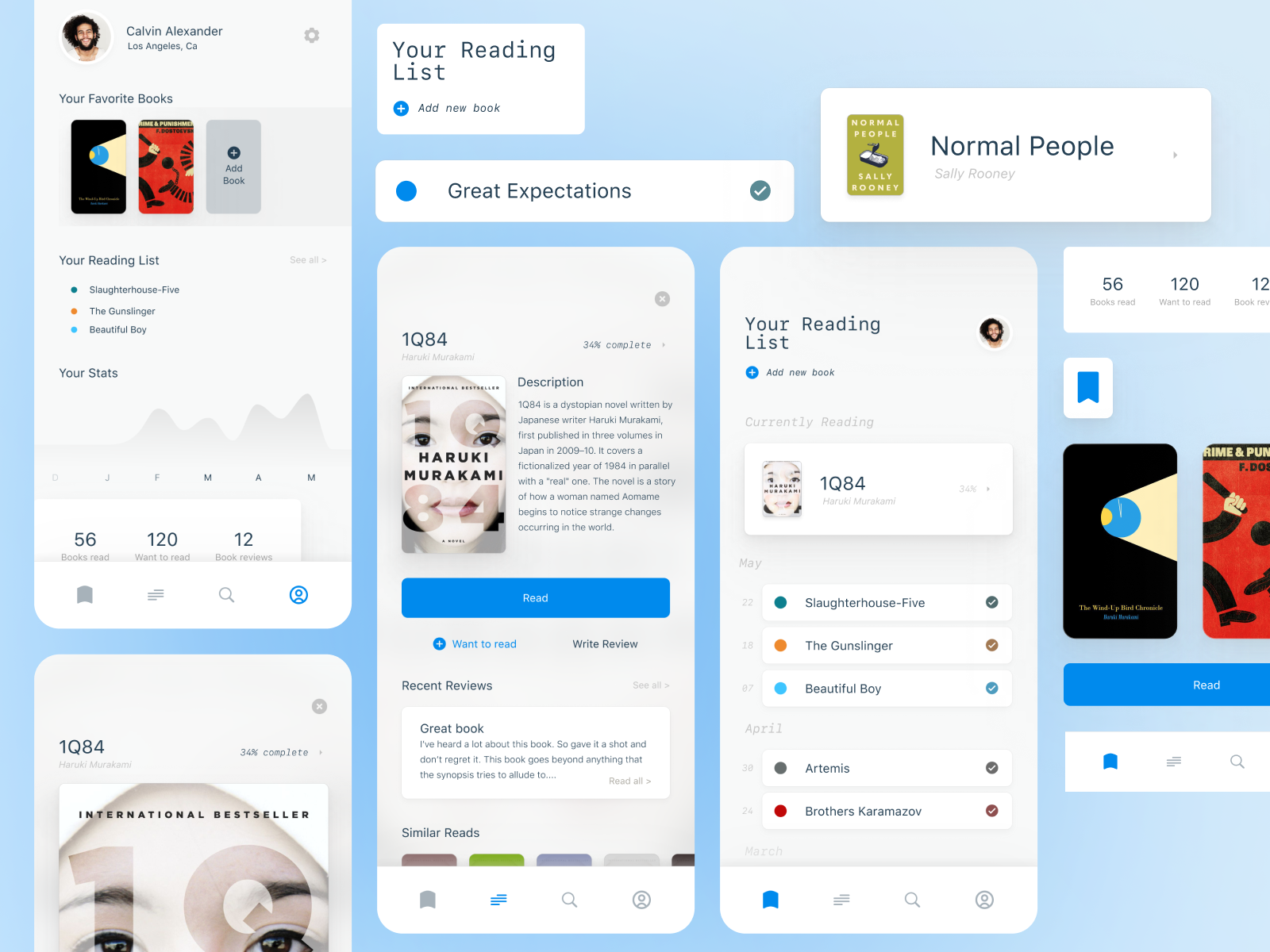 Reading App by Caleb Hill on Dribbble