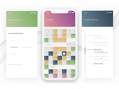 Pocket - Rock Climbing Fitness App app app design calendar fitness app iphone x