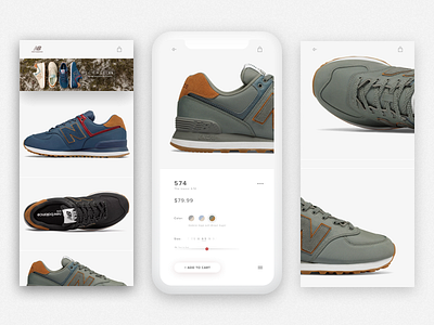 NewBalance app app design branding design ecommerce design layout ui