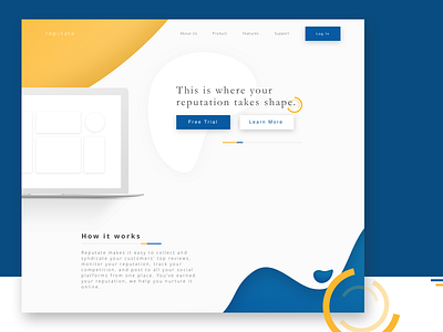 Reputate - Landing Page app design art direction design design app graphic design landing page landing page design landing page ui web design website