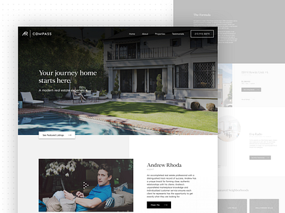 Compass Real Estate Agent branding design layout web