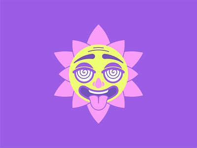 Acid Sun art avatar character color design flat house hypno illustration party summer sun sunny sunshine vector