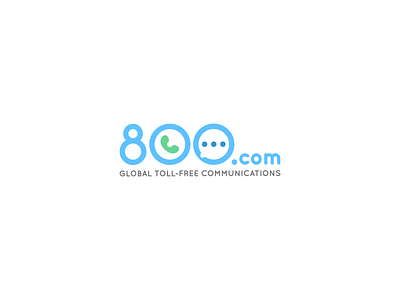 800 Logo branding chat design icon logo modern number phone