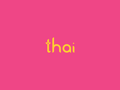 Thai Logo branding design identity logo modern star thai thailand typography