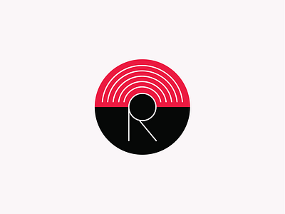 R Logo // NDA branding design identity illustration label logo modern music record sound vinyl