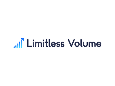 Limitless Volume Logo branding design gradient graph icon identity line logo modern rounded trade trading volume