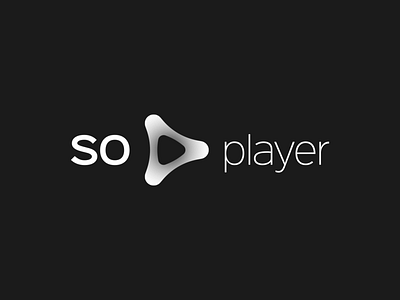 SOPlayer Logo branding circle design geometric gradient icon liquid logo modern play player rounded typogaphy