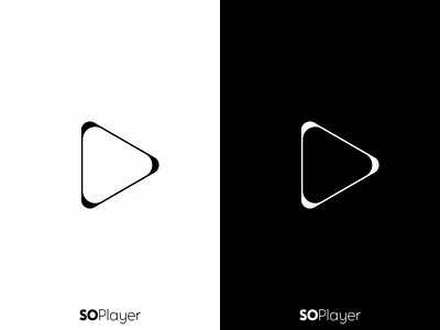 SOPlayer Logo branding clean design icon logo logotype mark media modern monogram play player serif simple