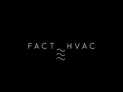 Fact HVAC Logo air clean cooling heating hvac icon line logo minimal modern simple