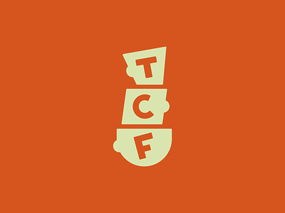 TCF Logo brand branding coffee cup design festival illustration letter logo logotype mark monogram symbol vertical