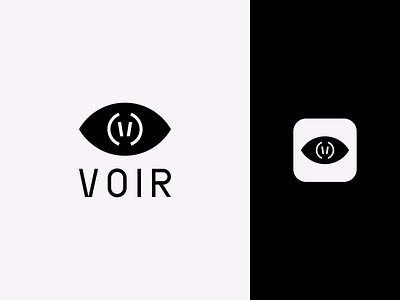 Voir Logo app application startup brand branding identity eye eyeball v icon illustration modern logo mark letter modern simple creative ui ux clean