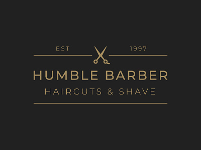 Daily logo challenge 13/50 - Barber logo barber brand branding clean dailylogo dailylogochallenge haircut hubmle logo shave simple vector