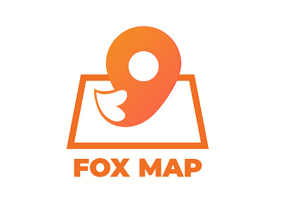 Daily logo challenge 16/50 - Fox logo brand branding clean dailylogo dailylogochallenge fox fox map foxlogo logo map simple vector