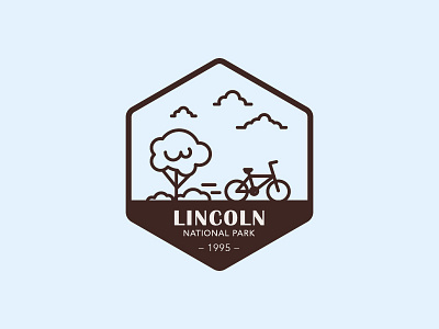 Daily logo challenge 20/50 - National Park bicycle branding clean dailylogo dailylogochallenge logo national park park simple vector